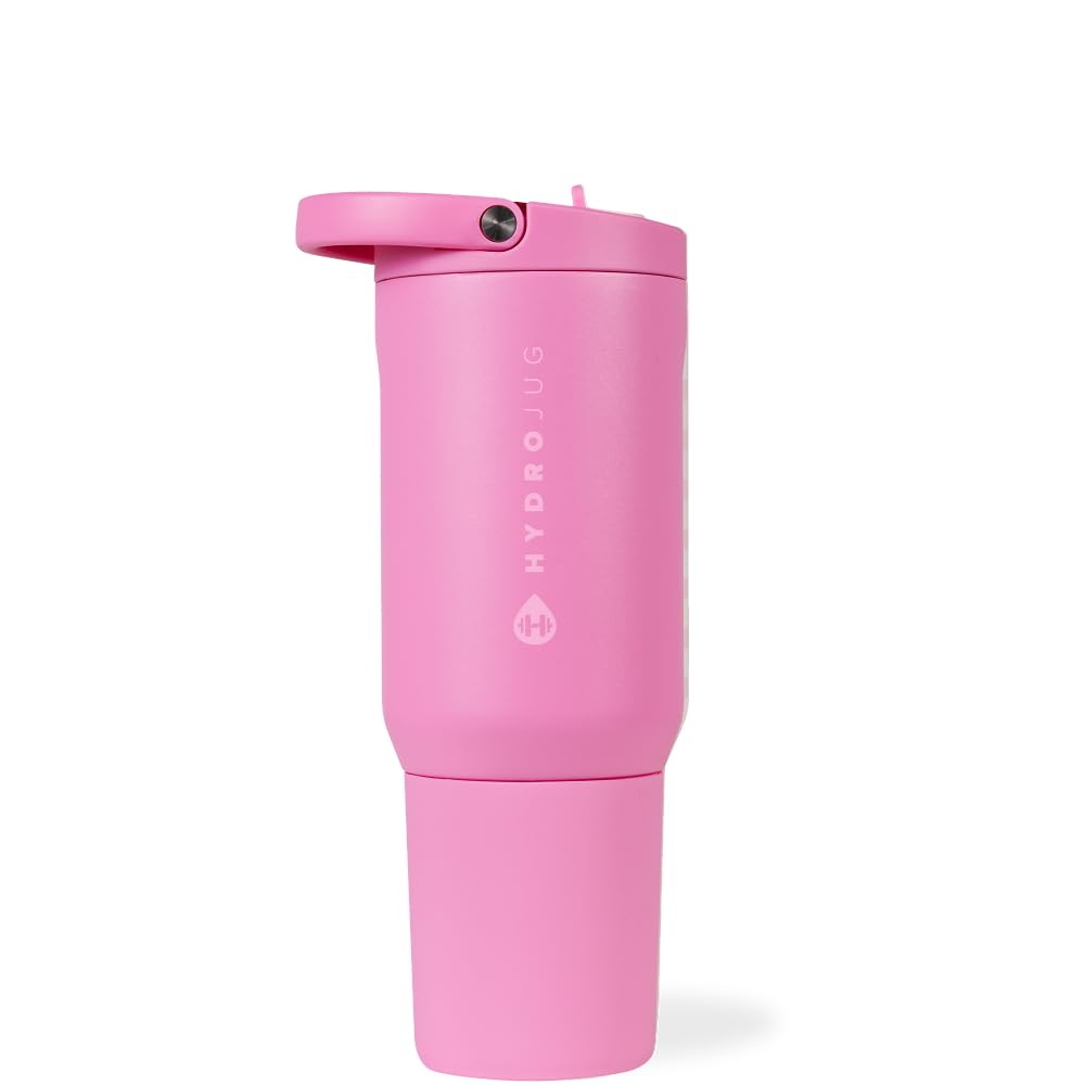 HydroJug Sport - Stainless Steel Tumbler with Straw, Vacuum Insulated, 40oz Leakproof Water Bottle, Ergonomic Design, Reusable, Dishwasher Safe, Rubber Base, Durable for Gym or Outdoors, Rodeo