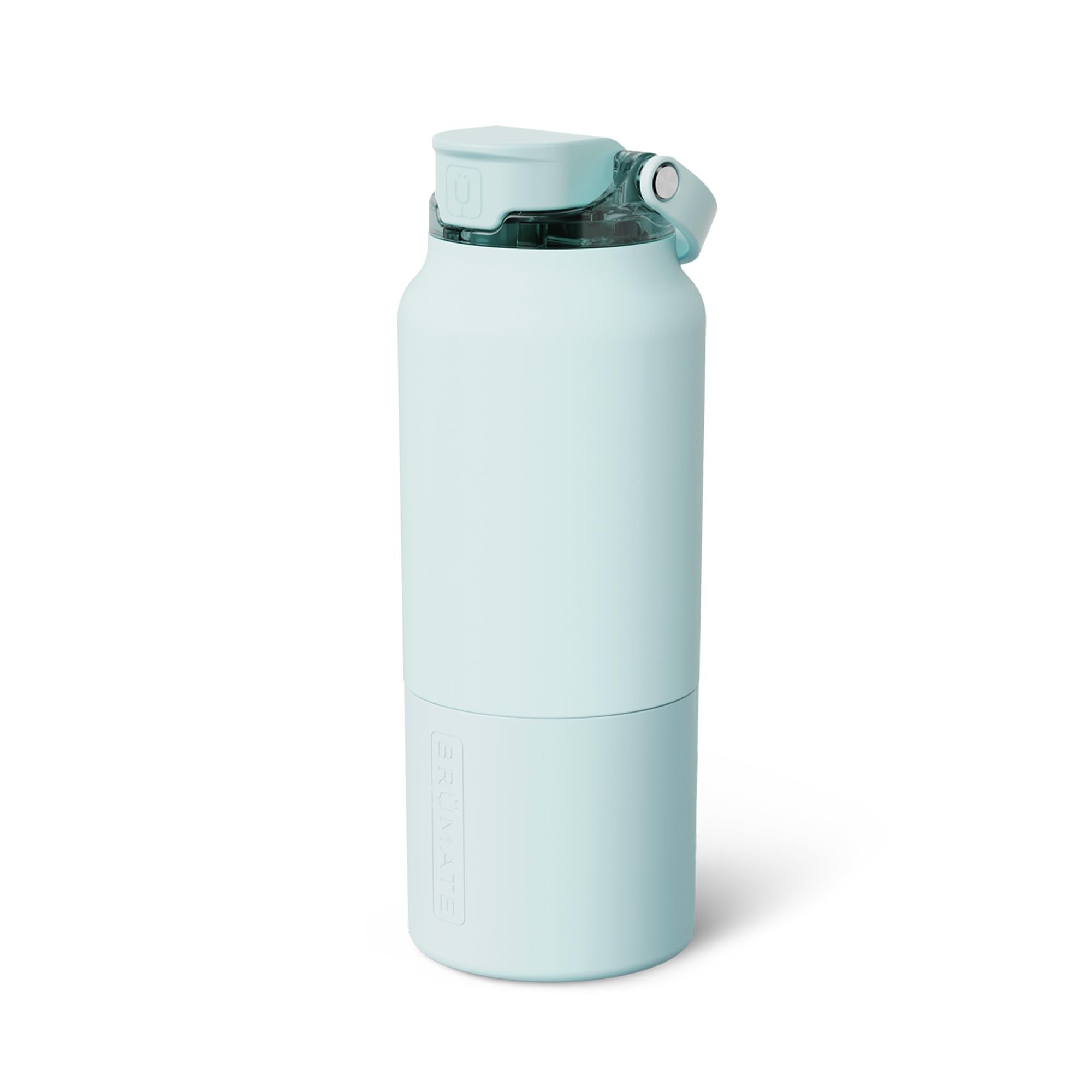 BrüMate Rise 35oz Water Bottle With Covered Silicone Straw | 100% Leakproof Insulated Water Bottle | Soft Sip Silicone Spout | Made of Stainless Steel | 35oz (Neon Pink)