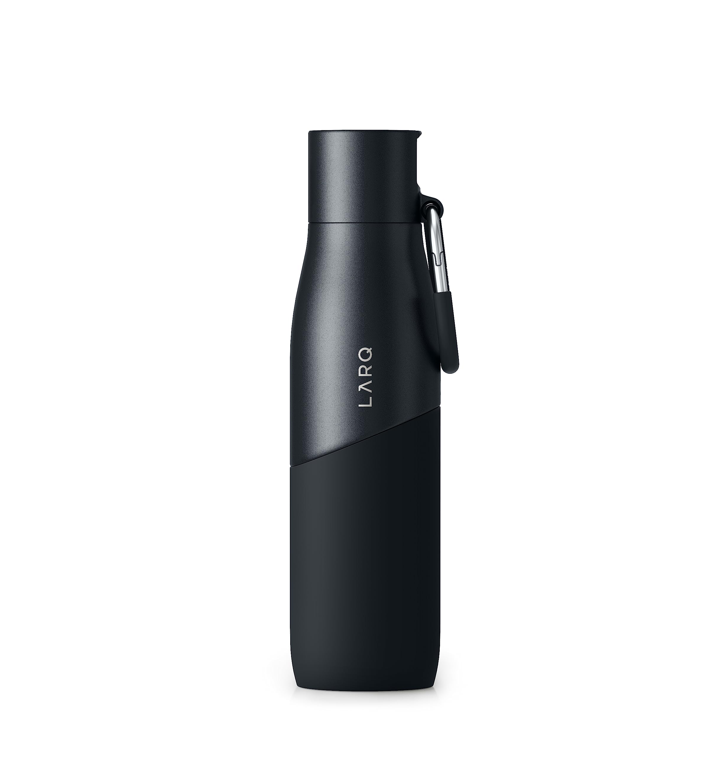 LARQ Bottle Movement Filtered - Lightweight Non-Insulated Stainless Steel Water Bottle BPA Free with Nano Zero Technology and Long-Lasting Filters, White/Pebble, 32oz