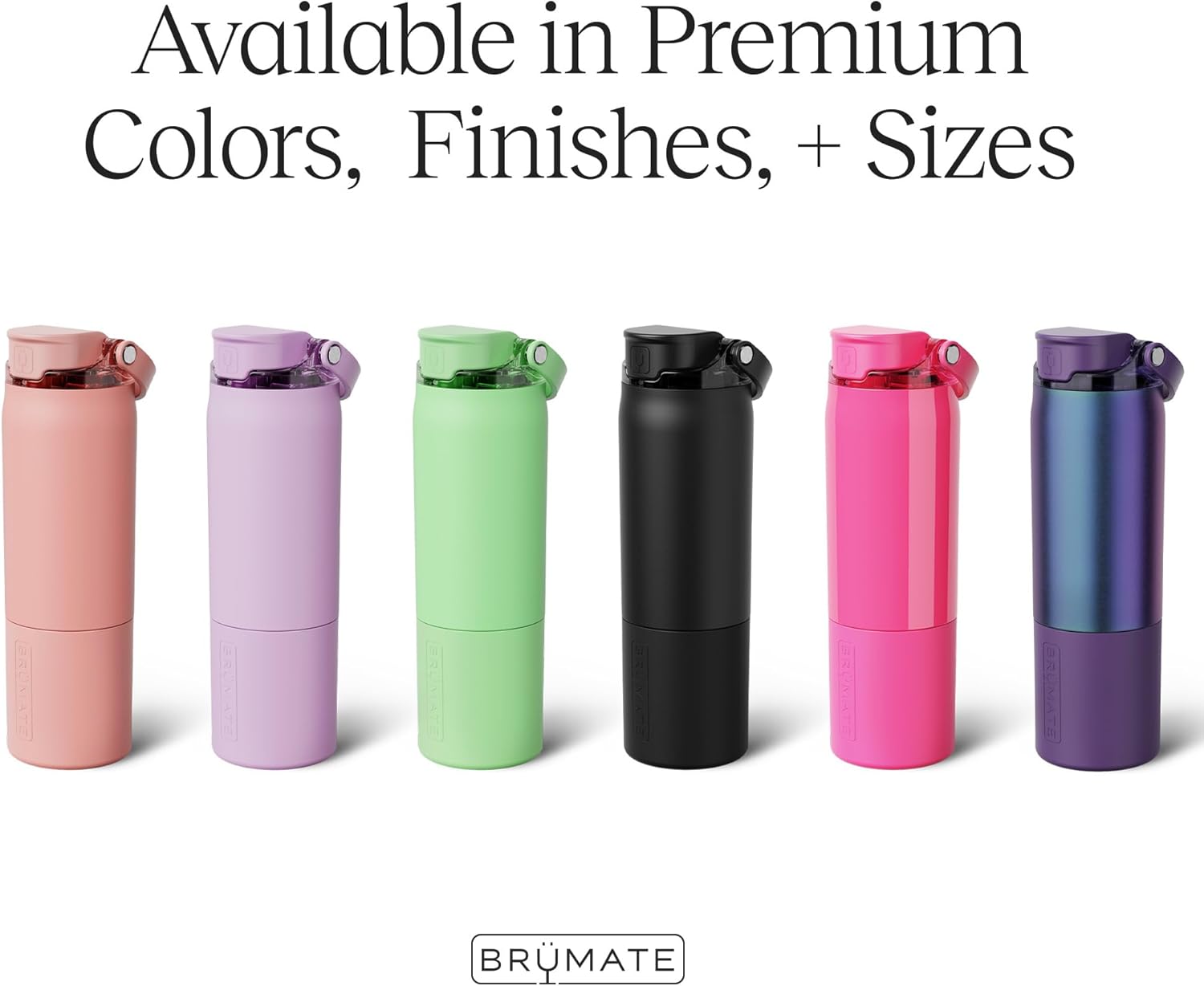 BrüMate Rise 35oz Water Bottle With Covered Silicone Straw | 100% Leakproof Insulated Water Bottle | Soft Sip Silicone Spout | Made of Stainless Steel | 35oz (Neon Pink)